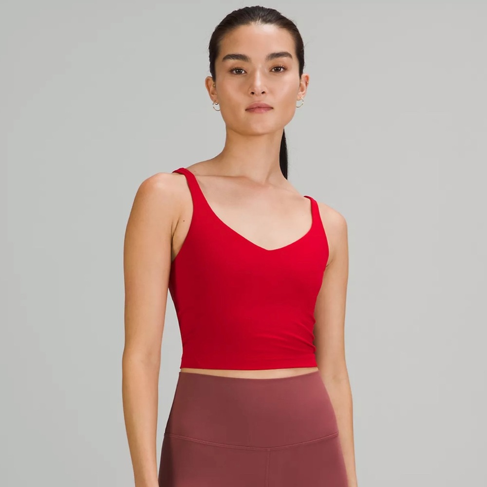 lululemon Lunar New Year Align Tank Top Dark Red Gold Size 4 New NWT - Picture 11 of 16